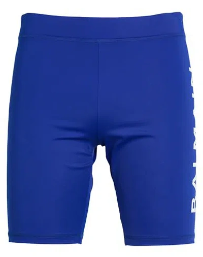 Balmain Man Shorts & Bermuda Shorts Blue Size S Nylon, Elastane