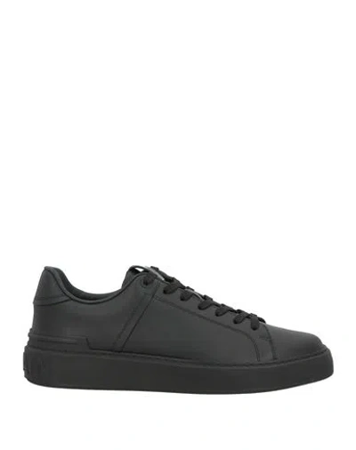 Balmain Man Sneakers Black Size 12 Leather