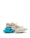 Balmain Unicorn Trainers In Neoprene And Leather In Blue