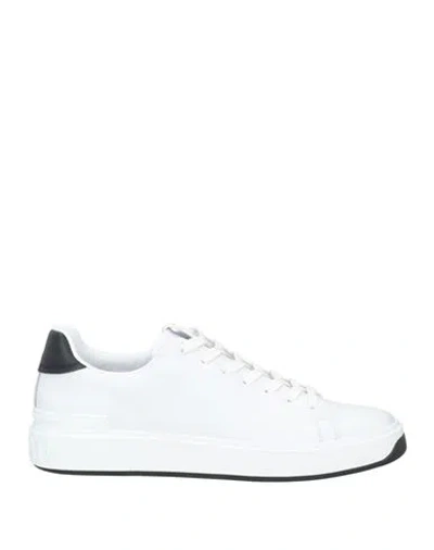 Balmain Man Sneakers White Size 9 Bovine Leather
