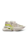Balmain 'unicorn' White Low Top Sneakers In Yellow