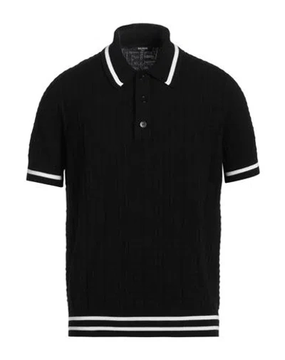 Balmain Man Sweater Black Size L Merino Wool