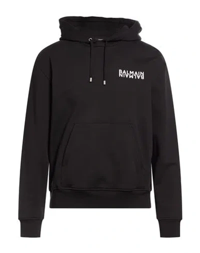 Balmain Man Sweatshirt Black Size L Cotton