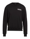 Balmain Man Sweatshirt Black Size L Cotton, Elastane In Brown