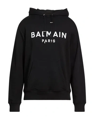 Balmain Man Sweatshirt Black Size M Cotton
