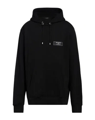 Balmain Man Sweatshirt Black Size M Cotton