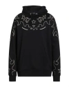Balmain Man Sweatshirt Black Size S Cotton, Elastane, Polyester In Multi