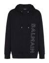 Balmain Black Cotton Sweatshirt In Black