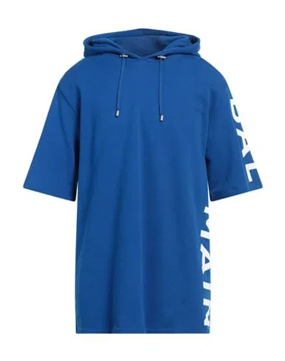 Balmain Man Sweatshirt Bright Blue Size M Cotton