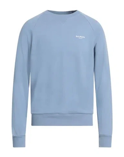 Balmain Flock Sweatshirt In Blue