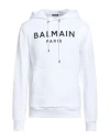 Balmain Man Sweatshirt White Size L Cotton, Elastane