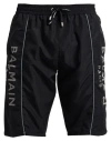 Balmain Man Swim Trunks Black Size L Polyester In Black