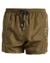 Balmain Relaxed Fit Boxers With Drawstring In Green