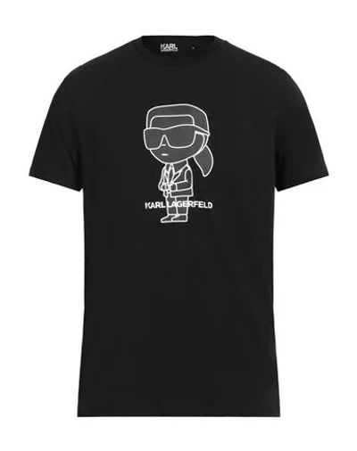 Balmain Karl Lagerfeld Man T-shirt Black Size Xs Cotton, Elastane