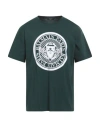 Balmain Man T-shirt Dark Green Size L Cotton