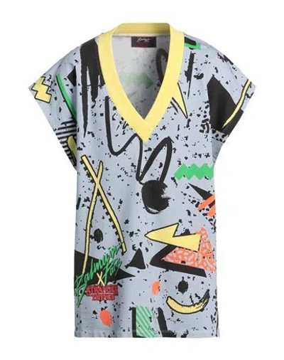Balmain Man T-shirt Grey Size L Cotton