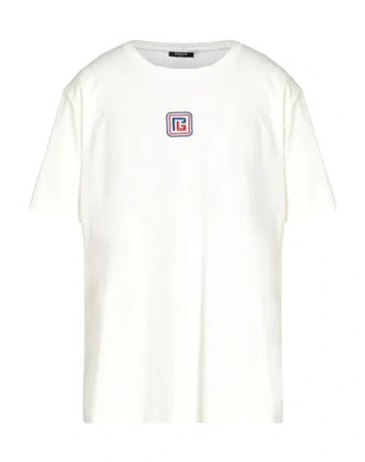 BALMAIN BALMAIN MAN T-SHIRT WHITE SIZE S COTTON