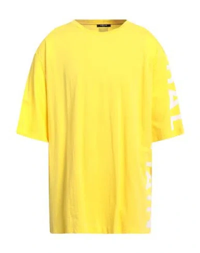 Balmain Man T-shirt Yellow Size L Cotton