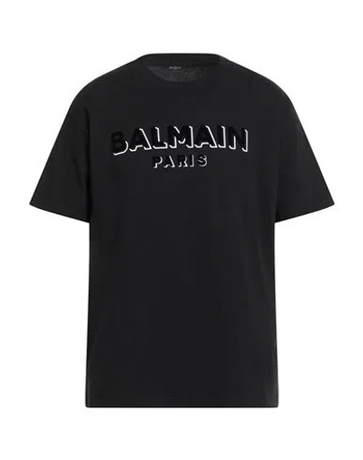 Balmain Man T-shirt Black Size L Cotton