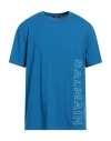 Balmain Man T-shirt Bright Blue Size S Cotton