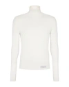 Balmain Pb Turtleneck Sweaters In White