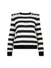 Balmain Striped Jersey Top In Black