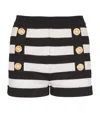 Balmain Shorts In Black Viscose In Black