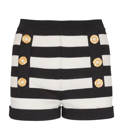 BALMAIN MARINIÈRE KNITTED SHORTS
