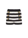 Balmain Shorts In Black Viscose In Black