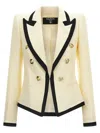Balmain Maxi Shoulder Strap Blazer In Multi