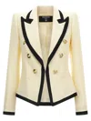 Balmain Maxi Shoulder Strap Blazer In Multi