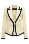 Balmain Maxi Shoulder Strap Blazer In Multi