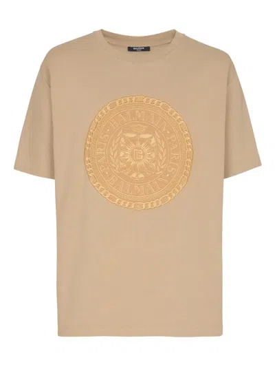 BALMAIN MÉDAILLE-EMBROIDERED T-SHIRT