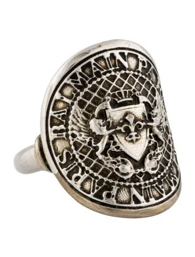 Pre-owned Balmain Medallion Cocktail Ring In Multi