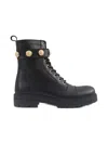 Balmain Medallion Strap Boots In Black