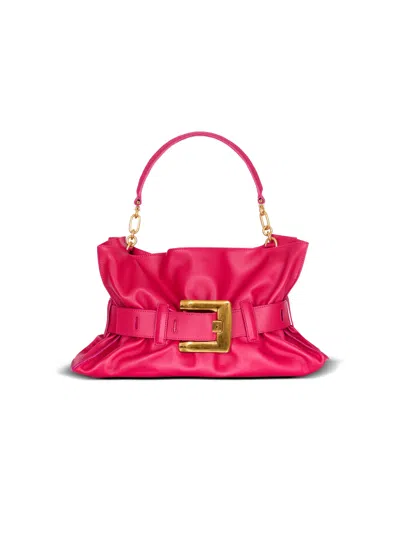Balmain Medium Anthem Bag In Calfskin Leather In Pink