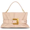 Balmain Medium Anthem Leather Tote In Beige