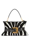 Balmain Medium Anthem Shoulder Bag In Black