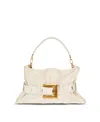 Balmain Anthem Medium Buckle Shoulder Bag In Calfskin