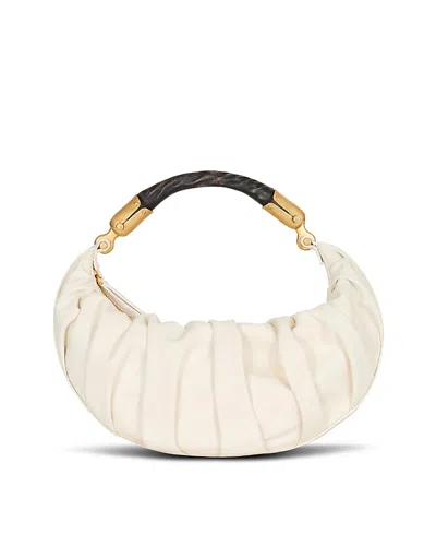 Balmain Medium Ebene Bag In Calfskin Leather In Blue