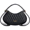 Balmain Jolie Madame Small Top-handle Bag In Grid Padded Leather In 0pa Black