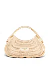 Balmain Jolie Madame Medium Top-handle Bag In Wicker In Neutrals