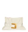 Balmain Medium Leather Anthem Shoulder Bag In Neutrals