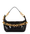 Balmain Sync Shoulder Bag In Soft Leather In Black