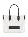 Balmain Medium Logo-patch Tote Bag In Neutral