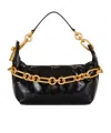 Balmain Medium Sync Padlock Chain Shoulder Bag In Black