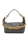 Balmain Medium Monogram Chain Sync Tote Bag In Black