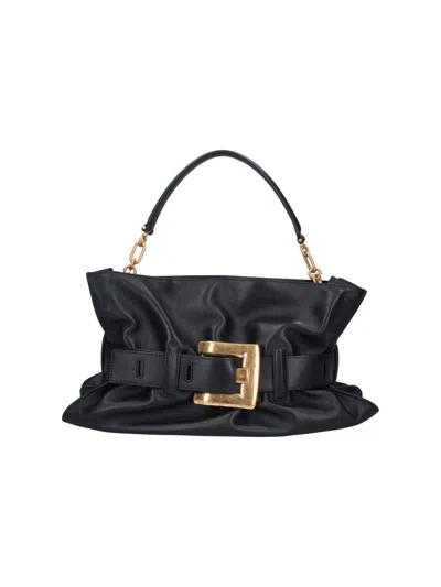 Balmain Medium Shoulder Bag Anthem In Black