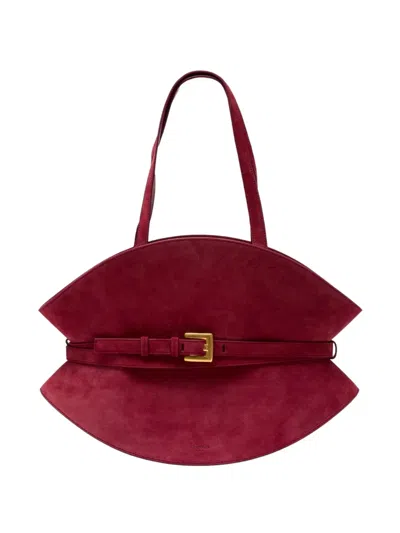 Balmain Medium Shuffle Shoulder Bag In Orange