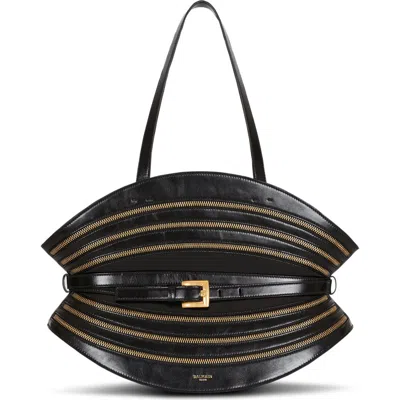 BALMAIN BALMAIN MEDIUM SHUFFLE ZIPS BAG
